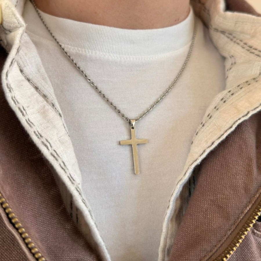 Black Cross Pendant Necklace