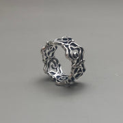 Silver Gothic Link Ring