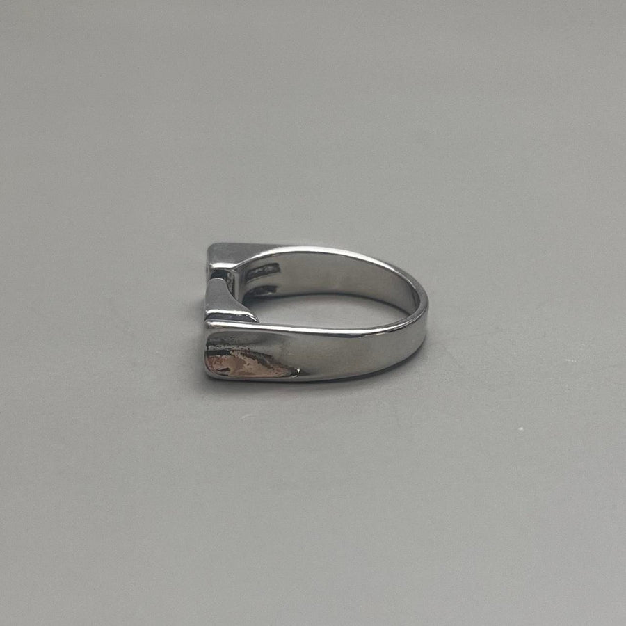 Silver Text Statement Ring
