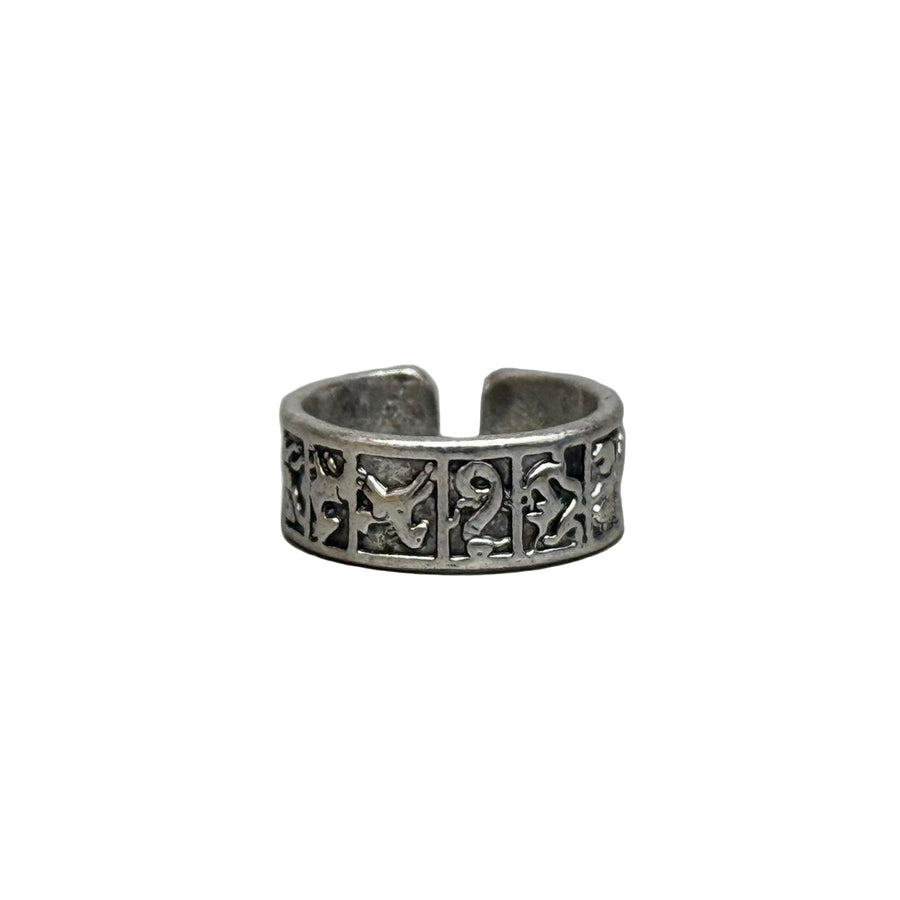 Silver Geometric Band Ring