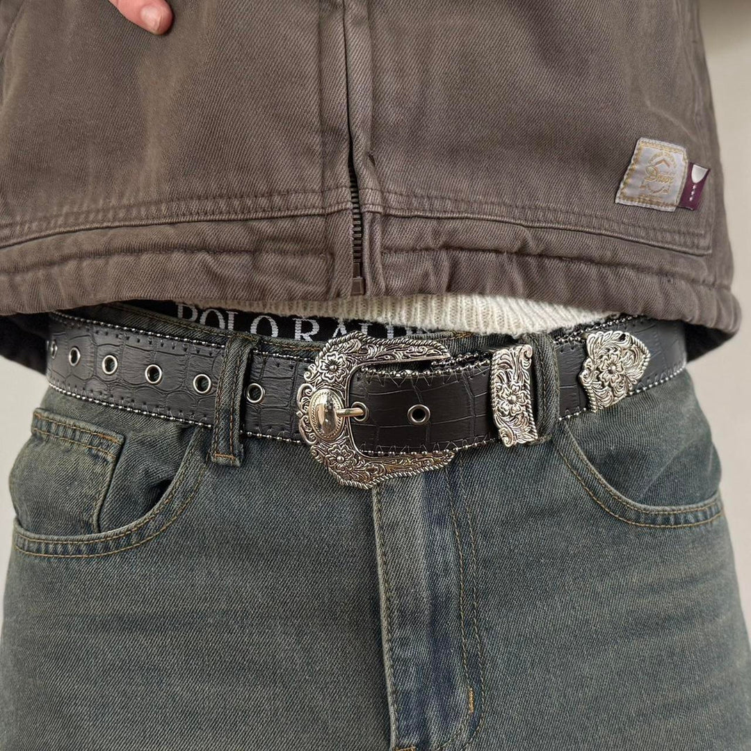 Black Western Buckle Belt - Rynor