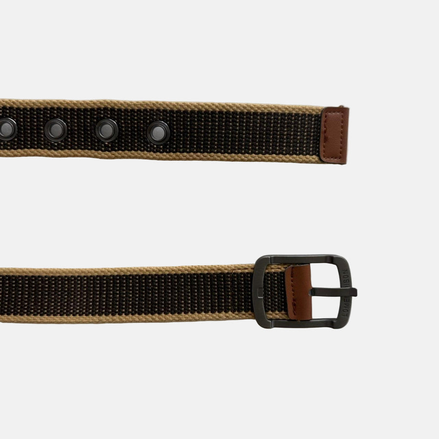 Brown Canvas Buckle Belt