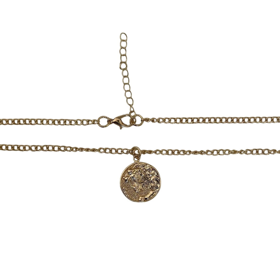 Gold Coin Pendant Necklace