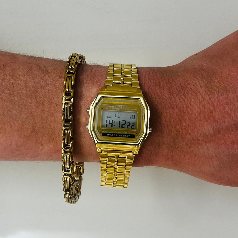 Gold Digital Watch