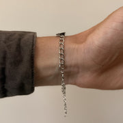 Silver Lock Charm Bracelet