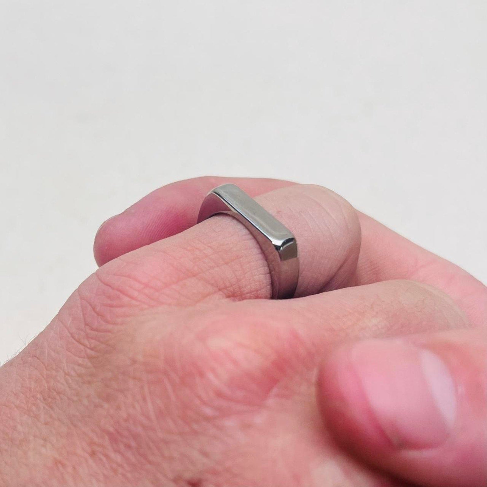Silver Flat Top Ring