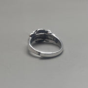 Silver Rose Band Ring