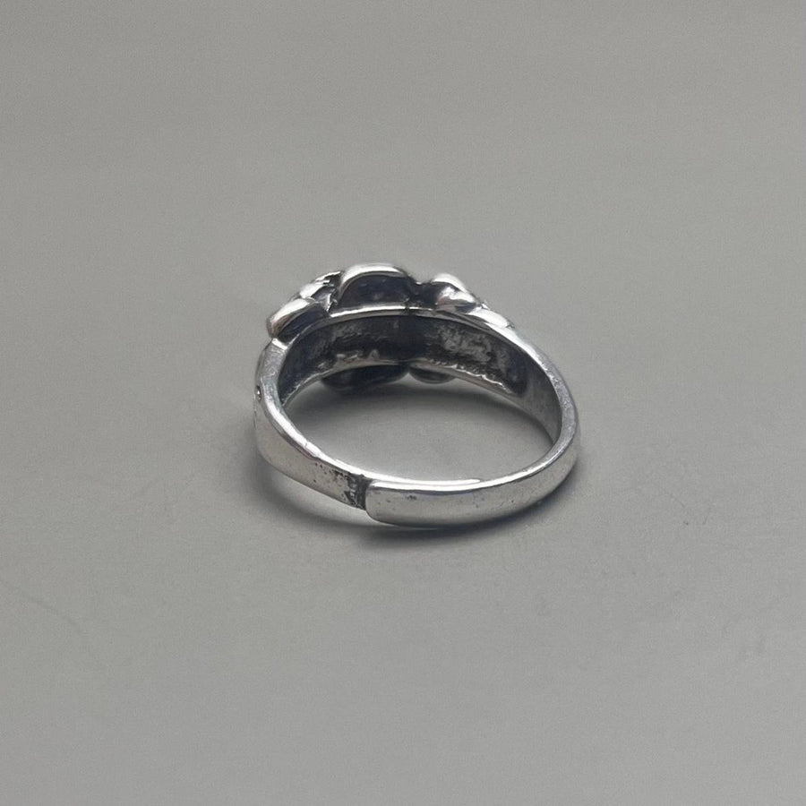 Silver Rose Band Ring