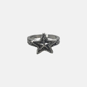 Silver Double Star Ring