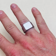 Silver Square Signet Ring