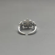 Silver Cross Band Ring