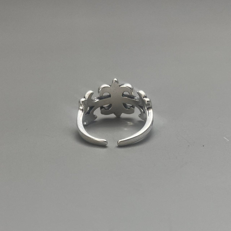Silver Cross Band Ring