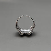 Silver Mask Ring