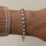 Silver Heart Chain Bracelet