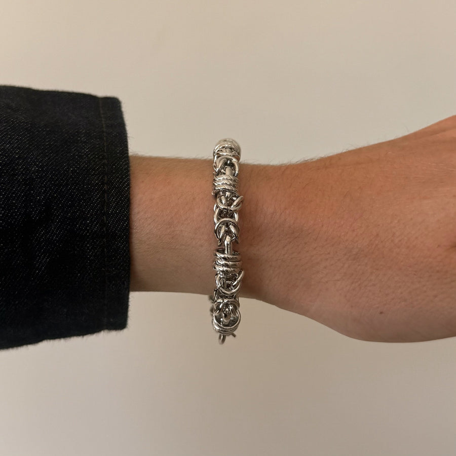 Silver Rope Link Bracelet