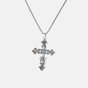 Silver Cross Pendant Necklace