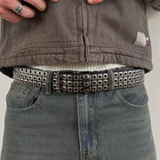 Triple Row Grommet Belt