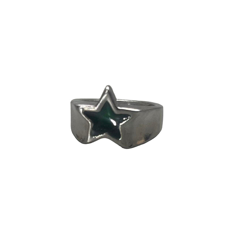 Silver Star Cutout Ring