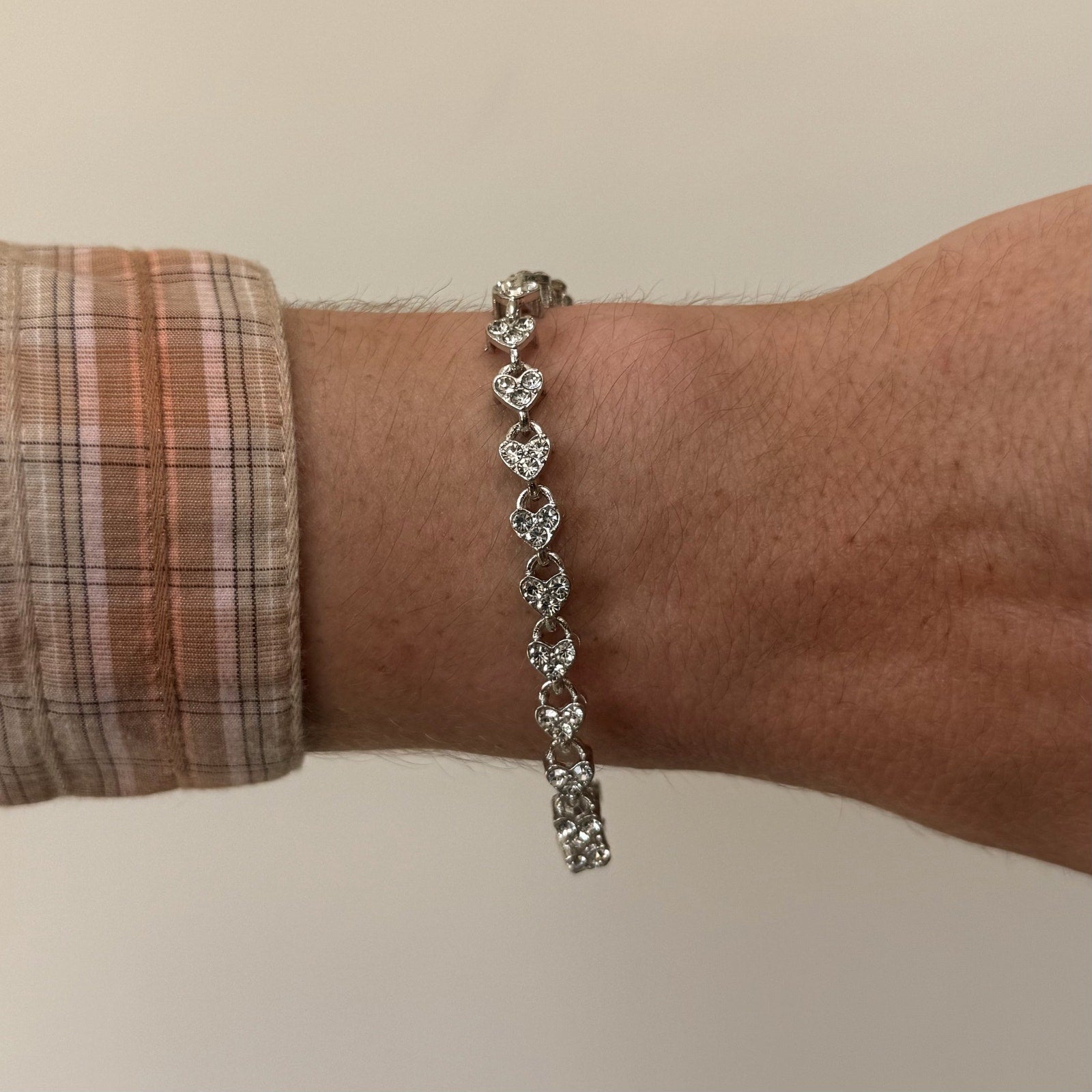 Silver Heart Chain Bracelet