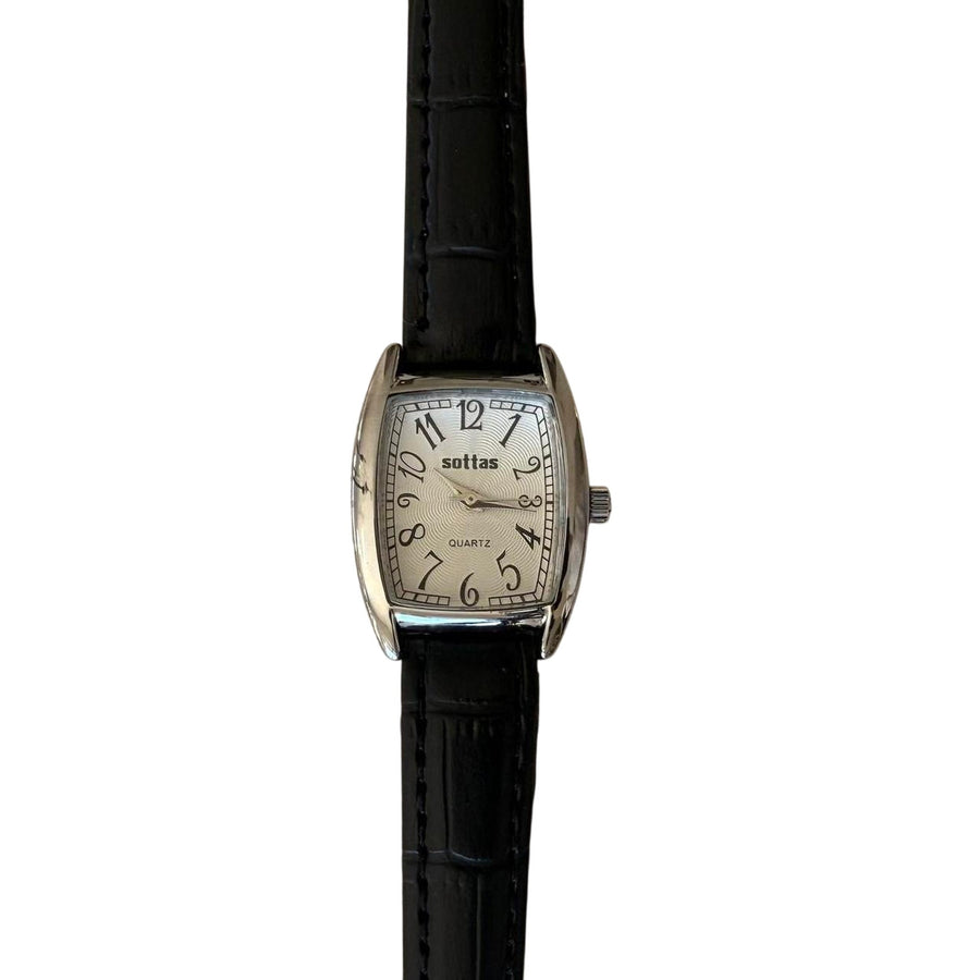 Silver Leather Watch