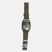Two-Tone Square Quartz Watch