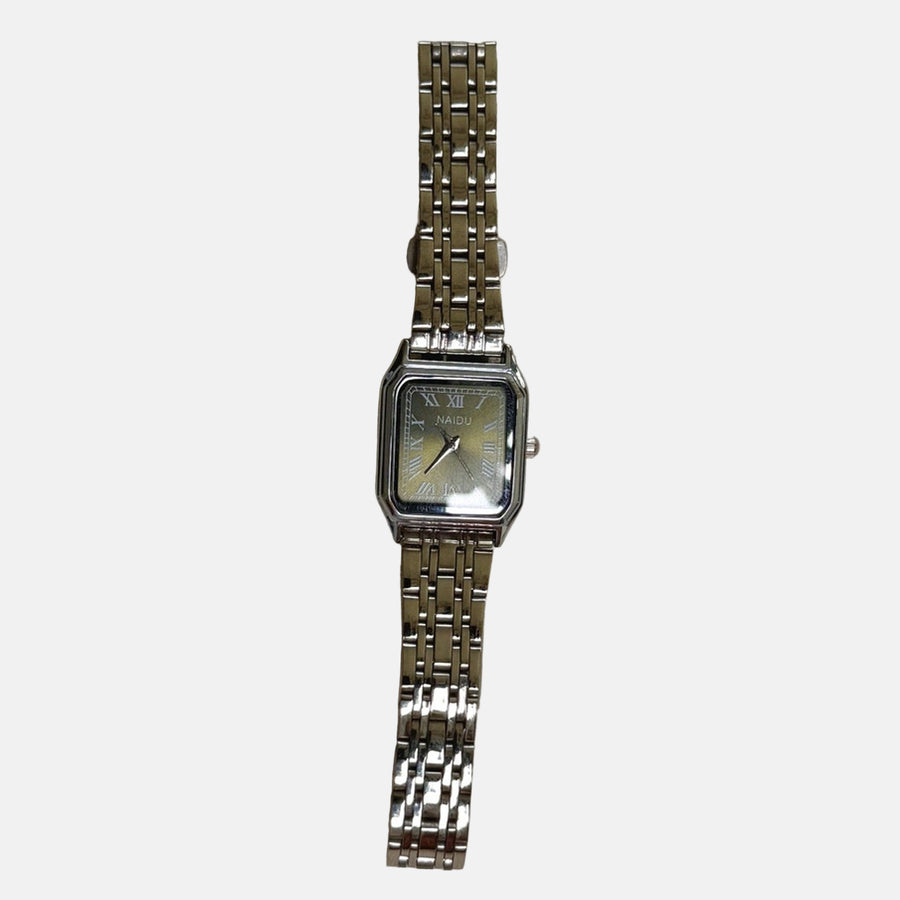 Two-Tone Square Quartz Watch