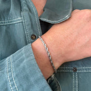Silver Twisted Rope Bracelet
