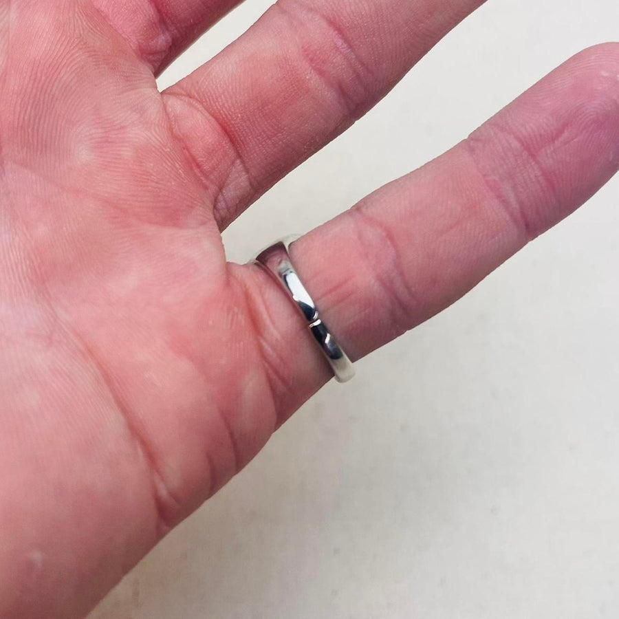 Silver Raised Star Ring