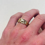 Gold Textured Wrap Ring