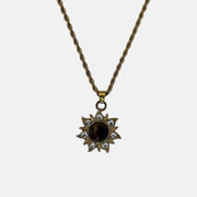 Gold Sunflower Pendant Necklace