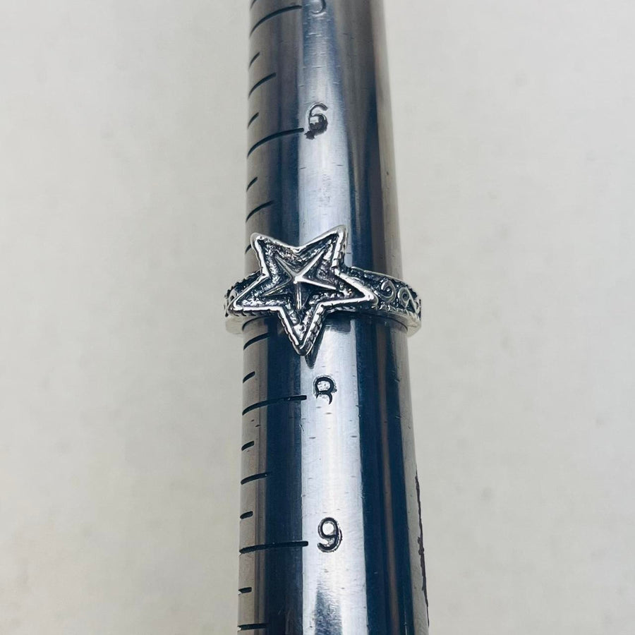 Silver Double Star Ring