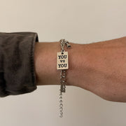 Silver Lock Charm Bracelet
