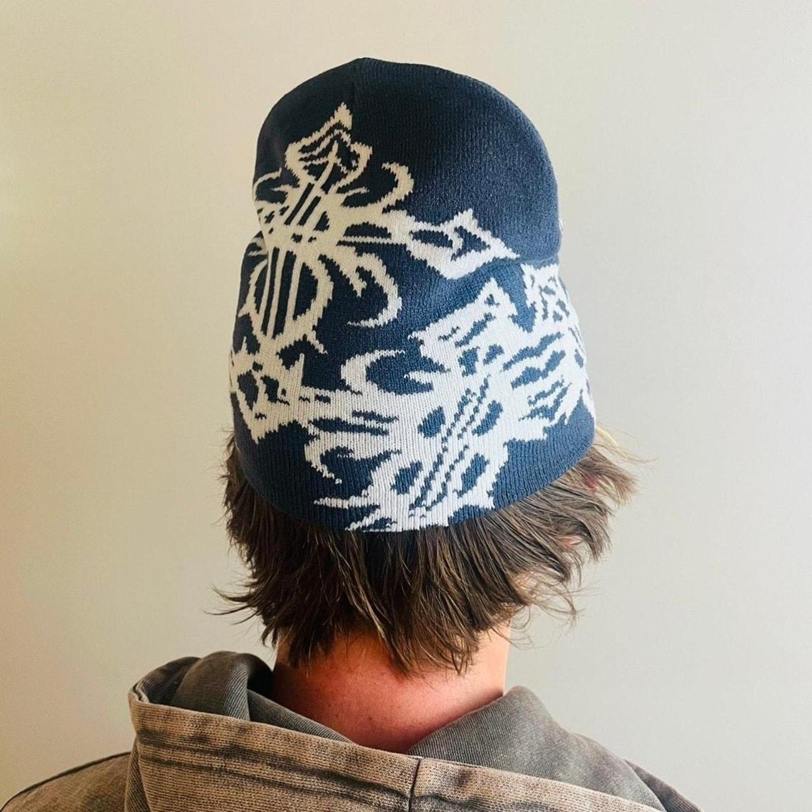 Tribal Gothic Cross Beanie