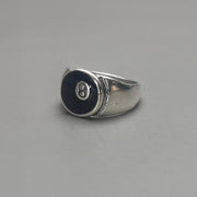 Silver 8-Ball Signet Ring