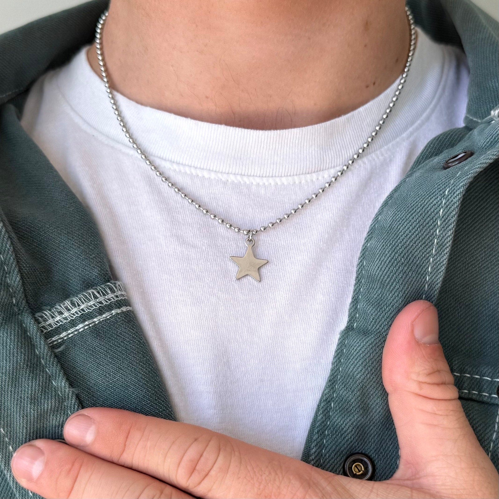 Silver Star Ball Chain