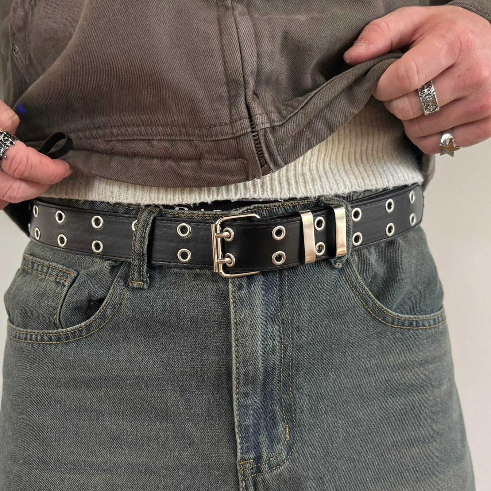 Black Grommet Belt