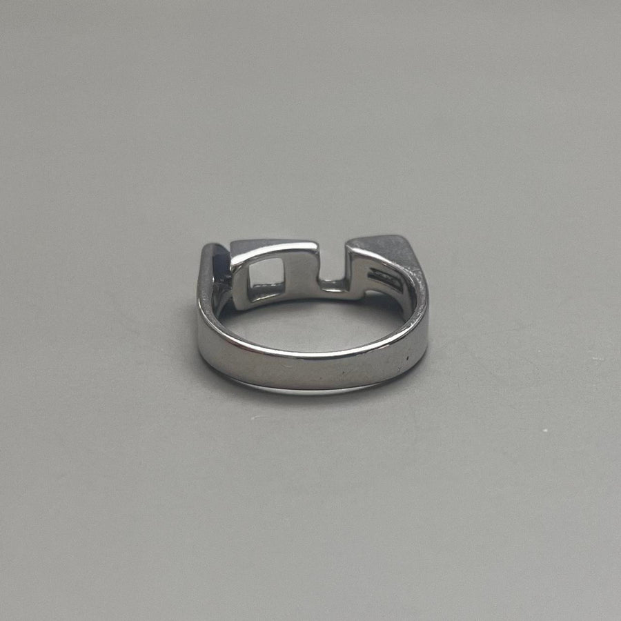 Silver Text Statement Ring