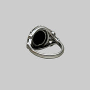 Black Oval Stone Ring