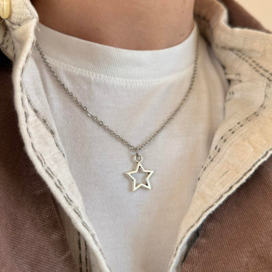 Silver Star Pendant Necklace
