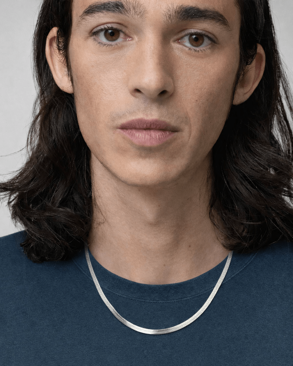 Silver Herringbone Necklace - Rynor