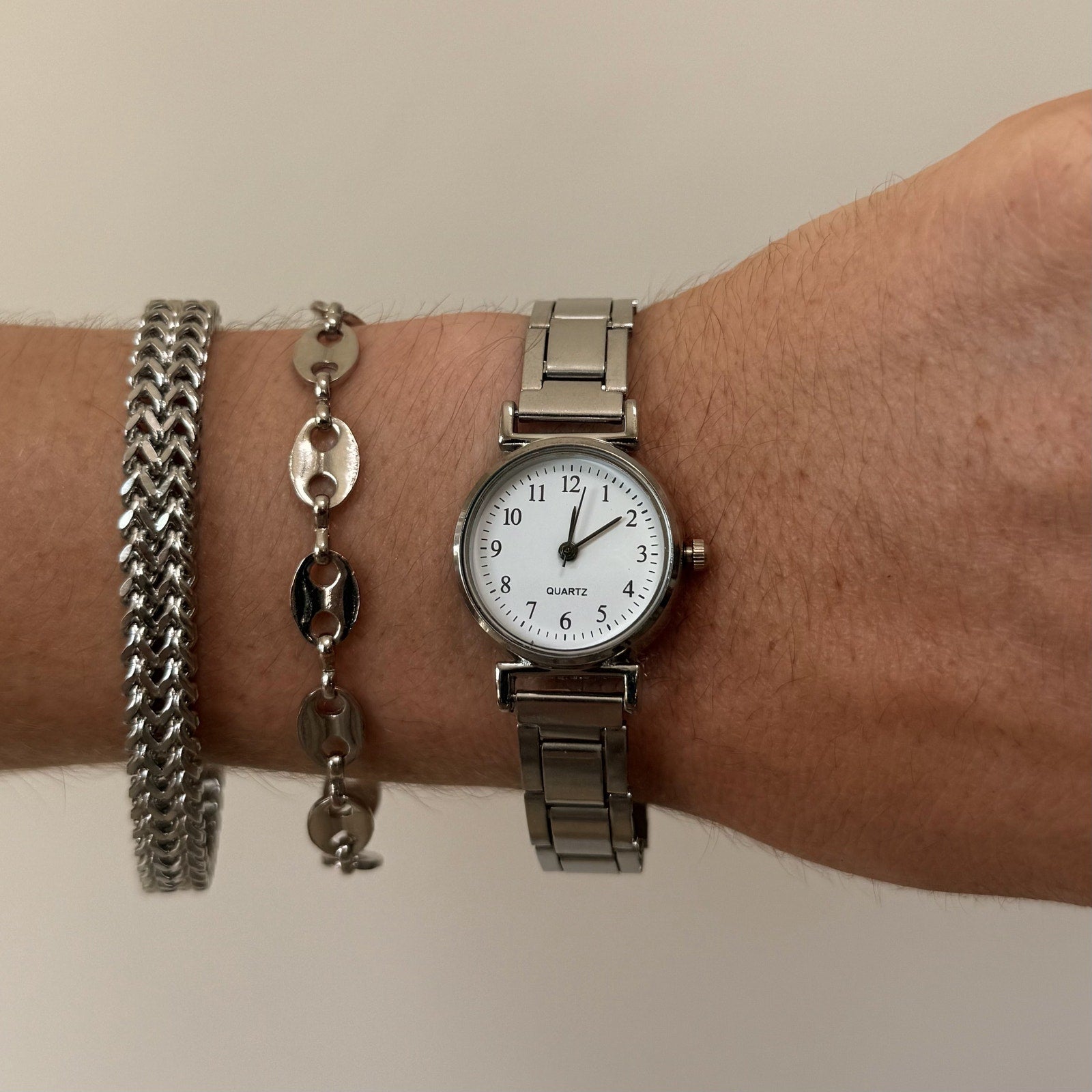 Minimal White Dial Watch