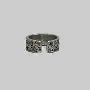 Silver Geometric Band Ring