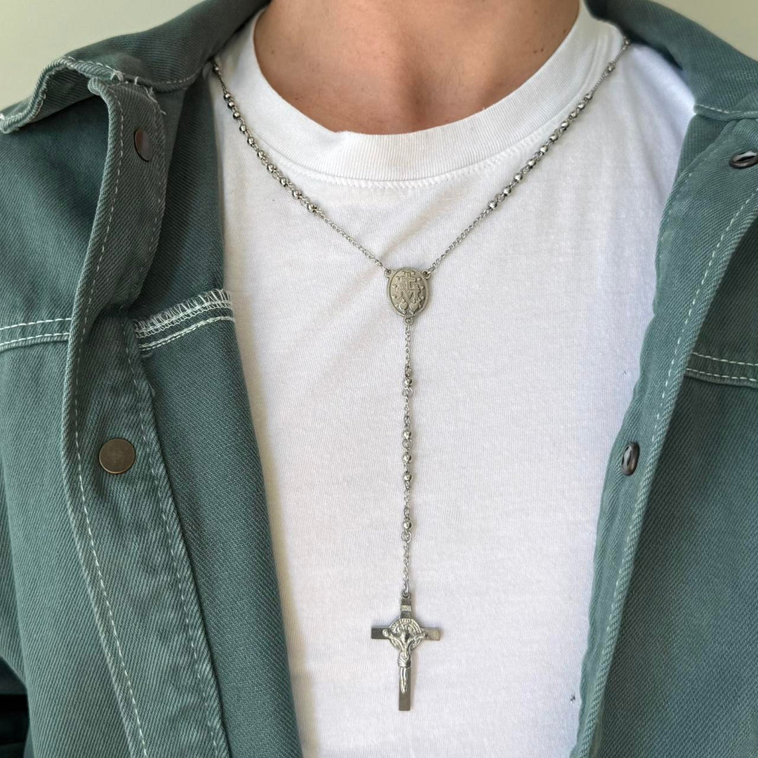 Rosary Cross Pendant Necklace - Rynor