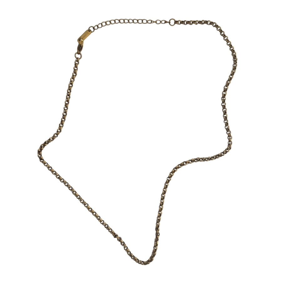Gold Herringbone Chain Necklace