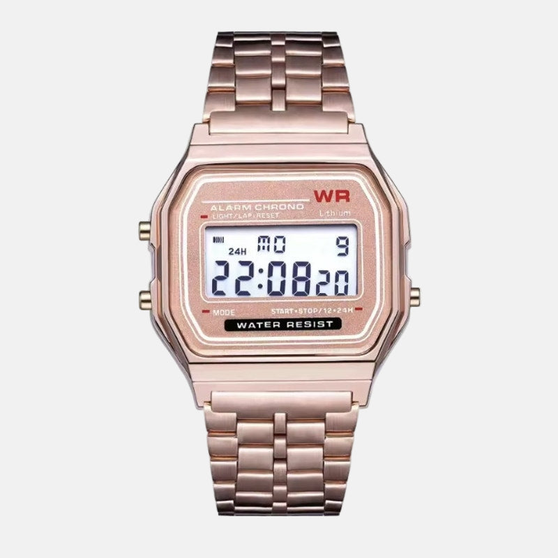 Rose Gold Digital Quartz Watch