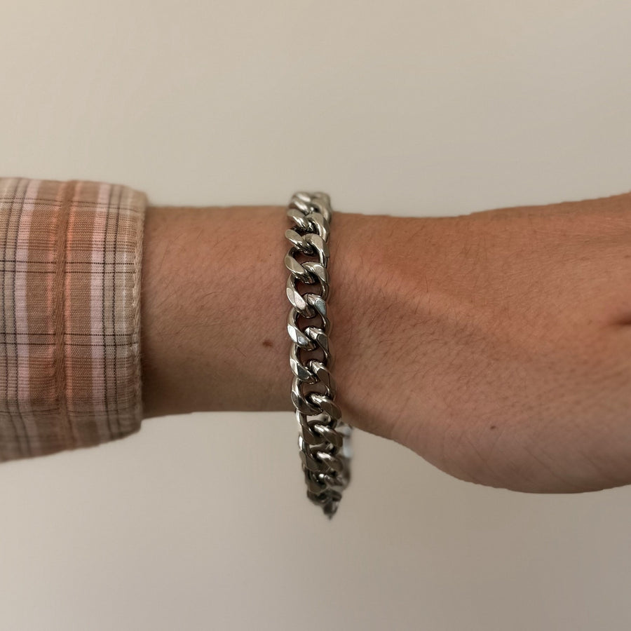 Silver Curb Chain Bracelet