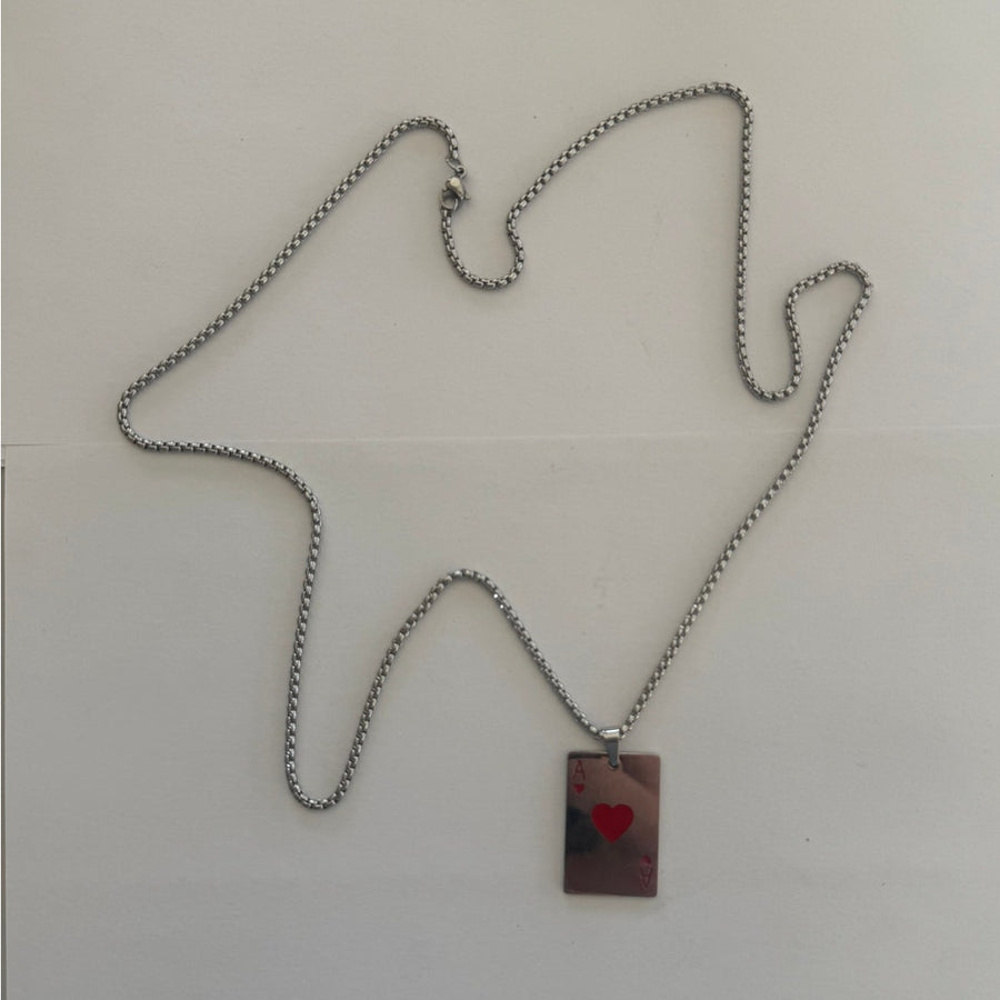 Ace of Hearts Pendant Necklace