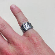 Silver Ace Adjustable Ring