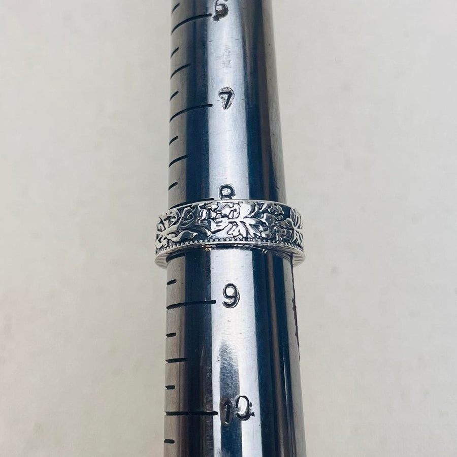 Ornate Silver Band Ring
