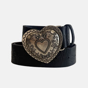 Heart Buckle Black Belt